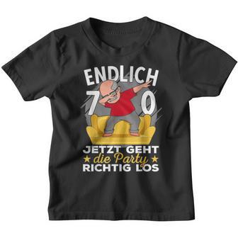 70S Birthday Man Ich Bin Jetzt 70Th Birthday Grandpa S Kinder Tshirt - Seseable