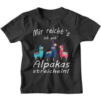Alpaca And Lamas Mir Reichts Ich Geh Alpacas Strokes Kinder Tshirt - Seseable