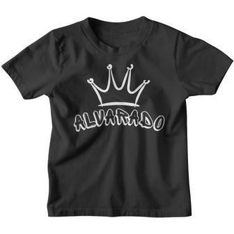 Alvarado Family Name Cool Alvarado Name And Royal Crown Youth T-shirt - Seseable