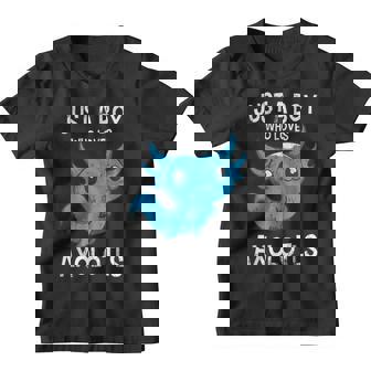 Animal Sólo Un Chico Que Ama Los Axolotls Salamandra Ajolote Camiseta niño - Regaloses
