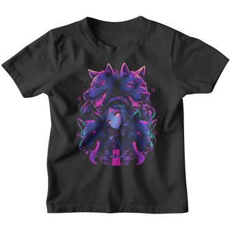 Anime Manga Cyberpunk Aesthetic Techwear Harajuku Wolf Kinder Tshirt - Geschenkecke