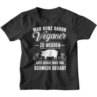 Anti-Vegan Saying Pig Gehabt Fleischfresser Kinder Tshirt - Seseable