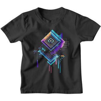 Art Graphic Abstraktes Polygon Architektur Motiv Kinder Tshirt - Seseable