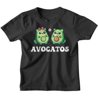Avogato Avocado Paar Katze Kätzchenegan Avocatos Kinder Tshirt - Seseable