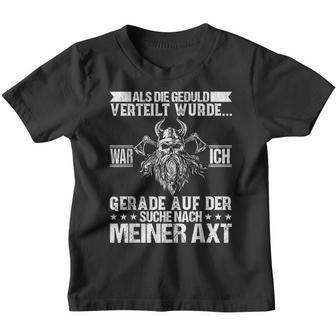 Axe Wooden Hook Skull Viking Kinder Tshirt - Seseable