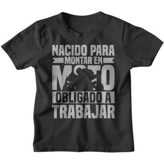 Biker Divertido Motorista Nacido Para Montar En Moto Motero Camiseta niño - Regaloses