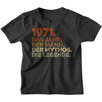 Birthday Vintage 1971 Man Myth Legend Kinder Tshirt - Seseable