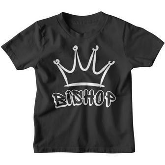 Bishop Family Name Cool Bishop Name And Royal Crown Youth T-shirt - Seseable