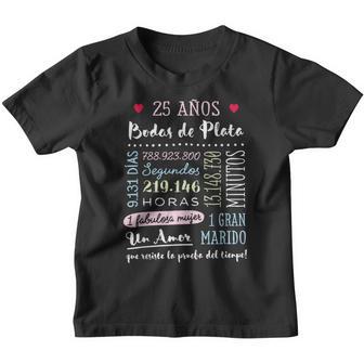 Bodas De Plata 25 Años Aniversario De Boda Regalo Camiseta niño - Regaloses