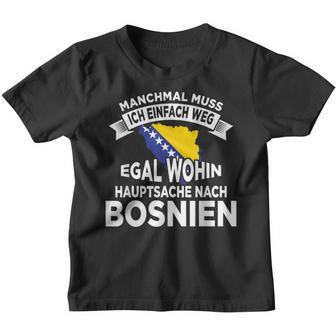 Bosnier Bosnia And Herzegovina Bosnian Flag Kinder Tshirt - Seseable