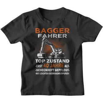 Builder & Digger Driver 40Th Birthday Kinder Tshirt - Seseable