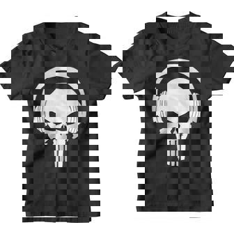 Calavera Dj Con Cascos Dj Skull Headphones Camiseta niño - Regaloses