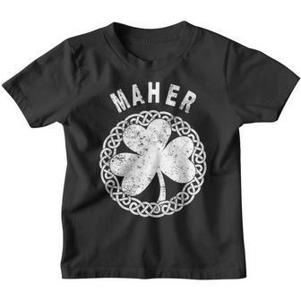 Celtic Theme Maher Irish Family Name Youth T-shirt - Seseable
