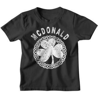 Celtic Theme Mcdonald Irish Family Name Youth T-shirt - Seseable