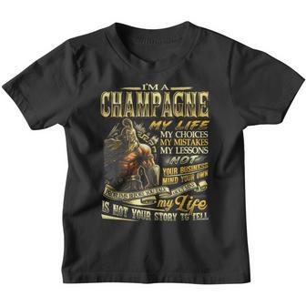 Champagne Family Name Champagne Last Name Team Youth T-shirt - Seseable