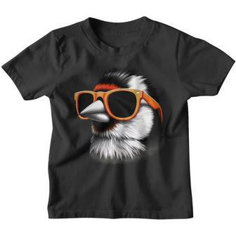 Cooler Goldfinchogel Trägt Sonnenbrille Grafik Kunst Kinder Tshirt - Seseable