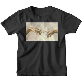 Creación De Adam Michelangelo Historia Del Arte Camiseta niño - Regaloses