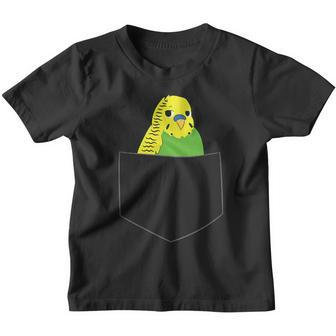 Cute Budgie In Pocket Budgie Bird In Bag S Kinder Tshirt - Seseable