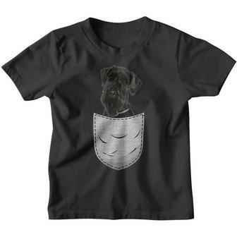 Cute Giant Schnauzer Chest Pocket Pocket For Dog Owners Kinder Tshirt - Seseable