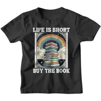 Das Leben Ist Kurz Aber Das Buch Bücher Lesen Kinder Tshirt - Seseable