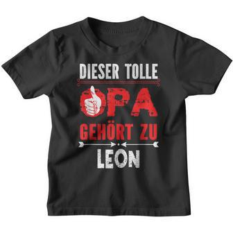 Dieser Tolle Opa Gegehört Zu Leon Opi German Langu Kinder Tshirt - Seseable