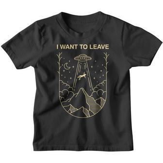 Divertido Alien Ovni Extraterrestre Quiero Dejar Alien Amante Camiseta niño - Regaloses