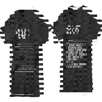 Divertido Título De Trabajo De Pilot Definition Camiseta niño - Regaloses