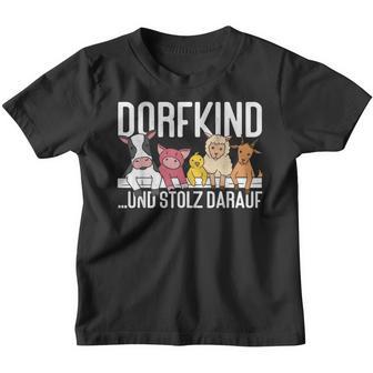 Dorfkind Und Stolz Darauf  Farmers Children's Kinder Tshirt - Seseable