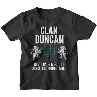 Duncan Clan Scottish Name Coat Of Arms Tartan Family Party Youth T-shirt - Seseable