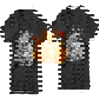 Écureuil D'automne Avec Feuilles Mignon Amoureux De La Nature D'automne Youth T-shirt - Cadeauxyz