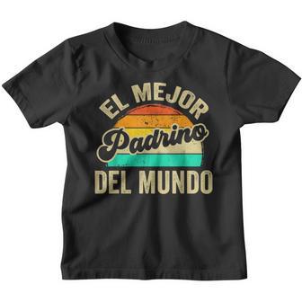 El Mejor Padrino Del Mundo Papy Rétrointage Papy Youth T-shirt - Cadeauxyz