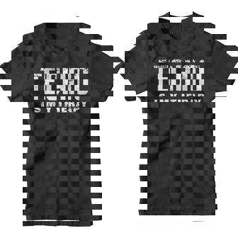 El Techno Es Mi Terapia Music Rave Festival Camiseta niño - Regaloses