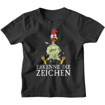 Erkenne Die Signserrückt Angratt Cockerel Kinder Tshirt - Geschenkecke