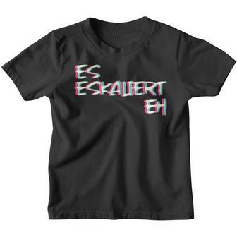 Es Escaliert Eh Techno Trippy Edm Festival Hardcore Hardtekk Kinder Tshirt - Seseable