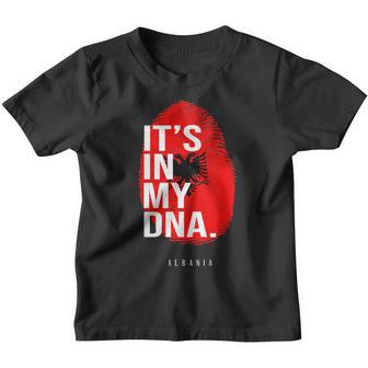 Es Ist In Meiner Dna Albanian Albania Origin Genetics Kinder Tshirt - Seseable