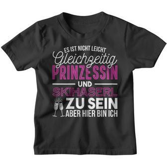 Es Ist Nicht Leicht Prinzessin Skihaserl Ski Rabbit Apres Ski Kinder Tshirt - Geschenkecke