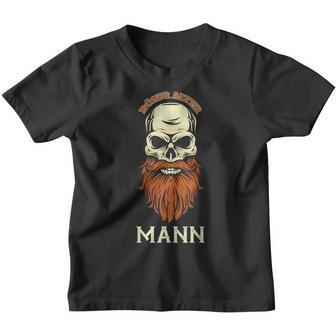 Evil Old Man Skull Viking Skull Dad Grandpa Kinder Tshirt - Seseable