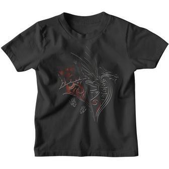 Fantasy Dragon Wings Flag Dragon Tribal Tattoo Kinder Tshirt - Geschenkecke