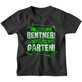 Finally Pensioner Garden Joke Pension Pension Hobby Kinder Tshirt - Seseable