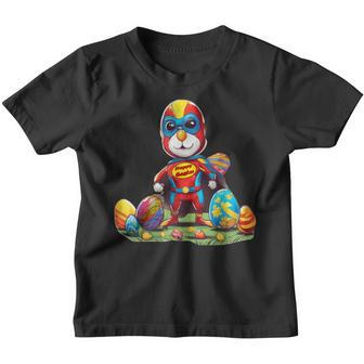 Frohe Ostern Superheld Kinder Tshirt - Seseable