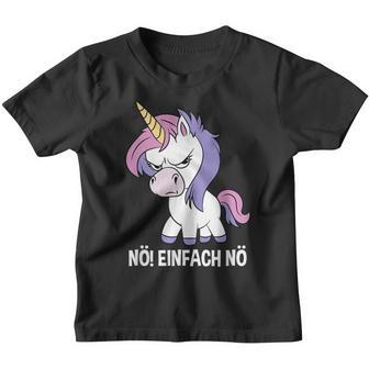Unicorn Nö Einfach Nö Slogan Kinder Tshirt - Seseable