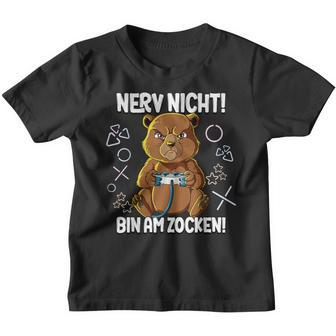 With Gaming Nerv Nicht Bin Am Zocken Kinder Tshirt - Seseable
