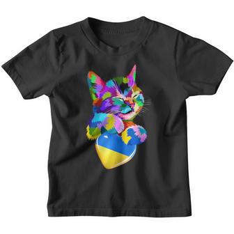Gato Ucrania Corazón Amor Gato Bandera Ucraniana Orgullo Gato Colorido Camiseta niño - Regaloses