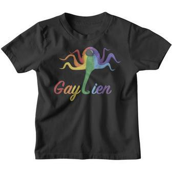 Gaylien Gay Alien Lgbt Queer Trans Bi Regenbogen Gay Pride Kinder Tshirt - Seseable