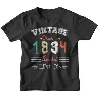 Geboren Im Jahr 1934Intage Made In 1934 Geburtstag Jahrestag 90 Kinder Tshirt - Seseable