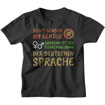 Genderwahn Genderdiktat Antigender Anti-Gender Language Kinder Tshirt - Seseable