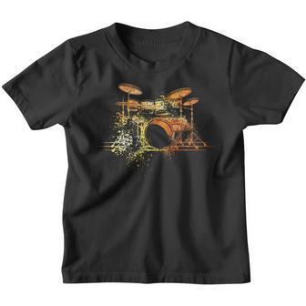For Drummers Drumsticks Vintage Drum Kit Kinder Tshirt - Seseable