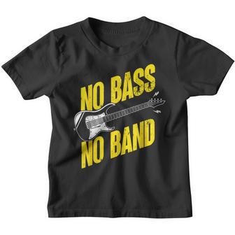 Guitare Basse Musique Drôle No Bass No Band Bassist Bassiste Youth T-shirt - Cadeauxyz