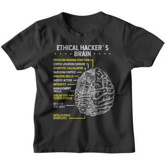 Hacking Ético Cerebro Ciberseguridad En Línea Hacker De Seguridad Camiseta niño - Regaloses