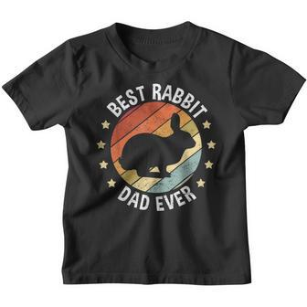 Herren Best Rabbit Dad Ever Papa Kaninchen Vintage Hasenbesitzer Kinder Tshirt - Seseable